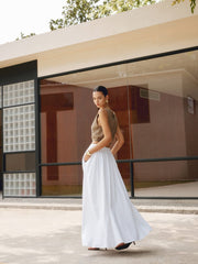 Lightweight & flattering women’s maxi skirt – flowing design, breathable fabric, for casual or professional wear 4