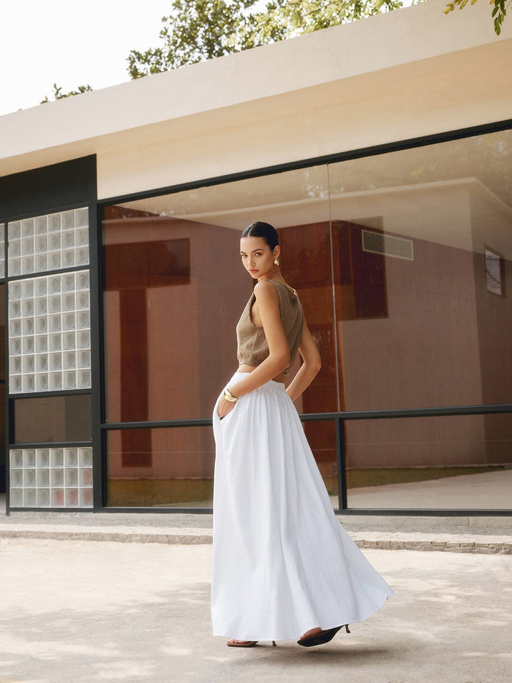 Lightweight & flattering women’s maxi skirt – flowing design, breathable fabric, for casual or professional wear 4