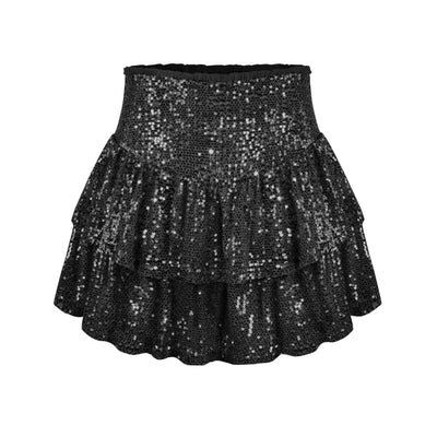 Lightweight women's sequin skirt – fluttering fit, premium sequins, for parties 1